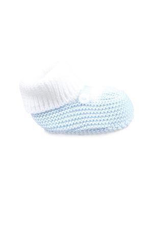 Scarpina in filo di cotone bianco e blu LITTLE BEAR KIDS | 8130BCOCIELO